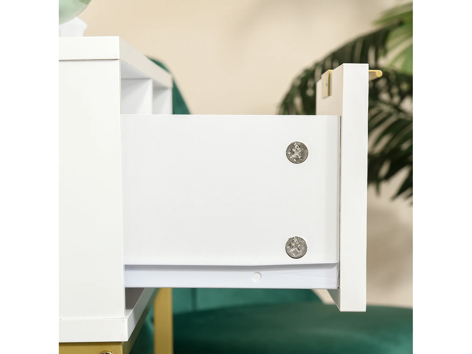 Consolle da ingresso o salotto moderno bianco oro