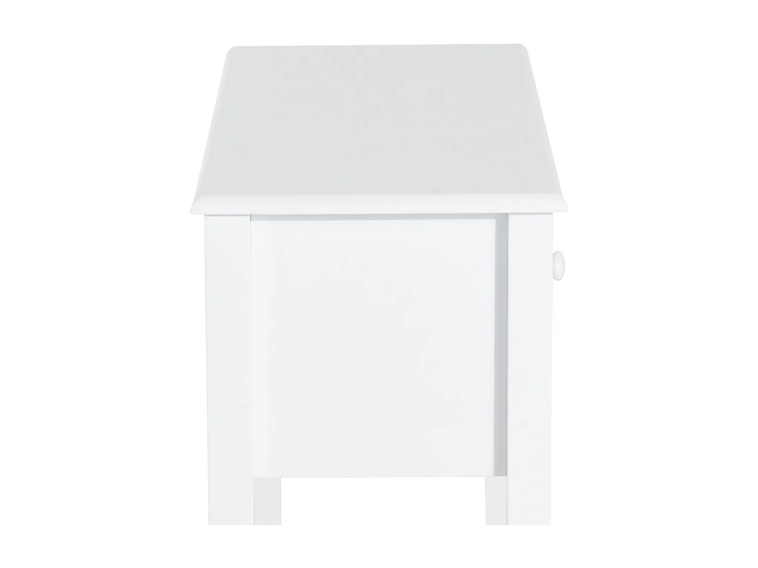 Tavolo consolle moderno con 3 cassetti in mdf 100x32x85 cm bianco