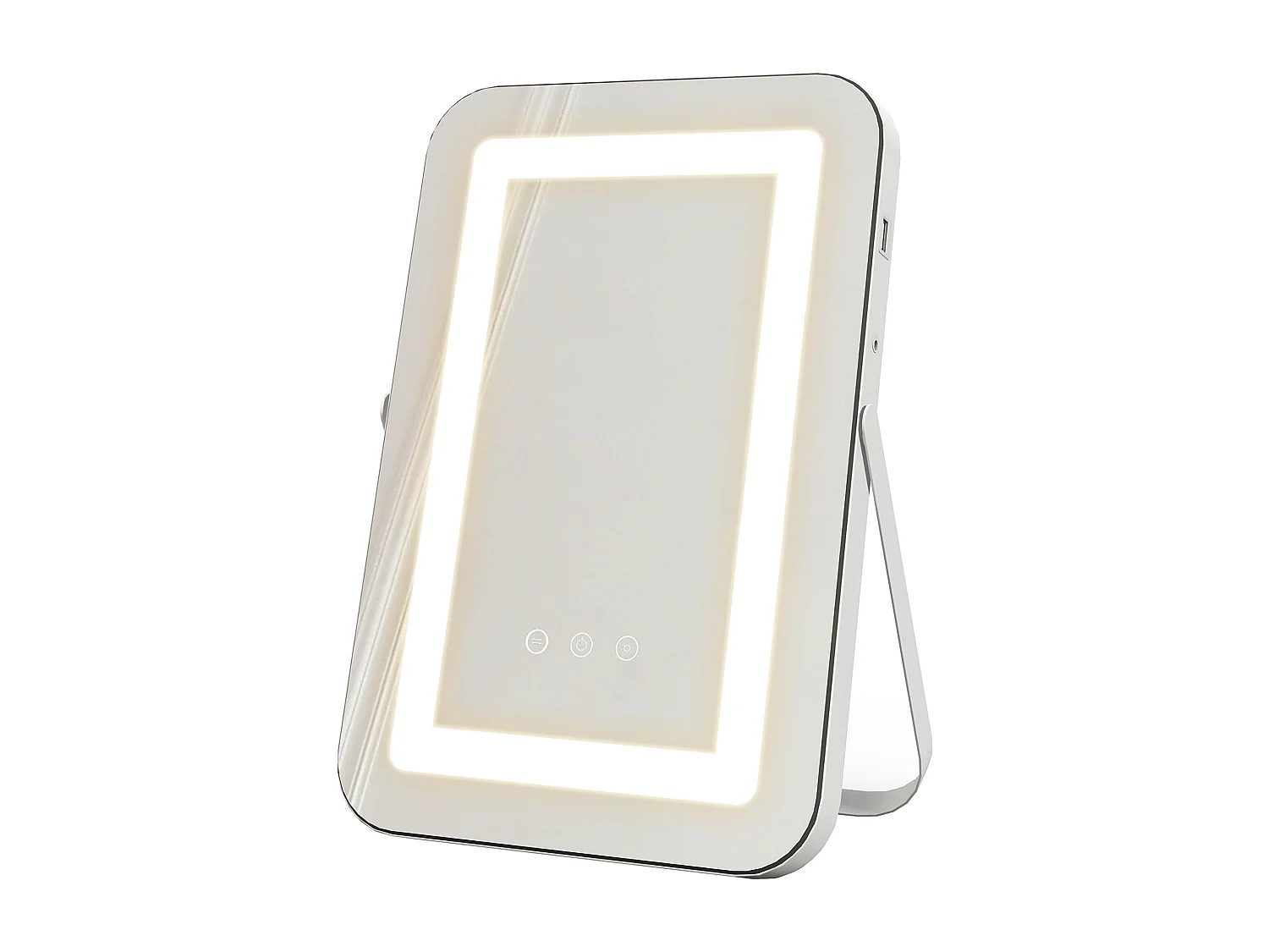 Specchio trucco con luci regolabili presa usb e ingranditore 10x