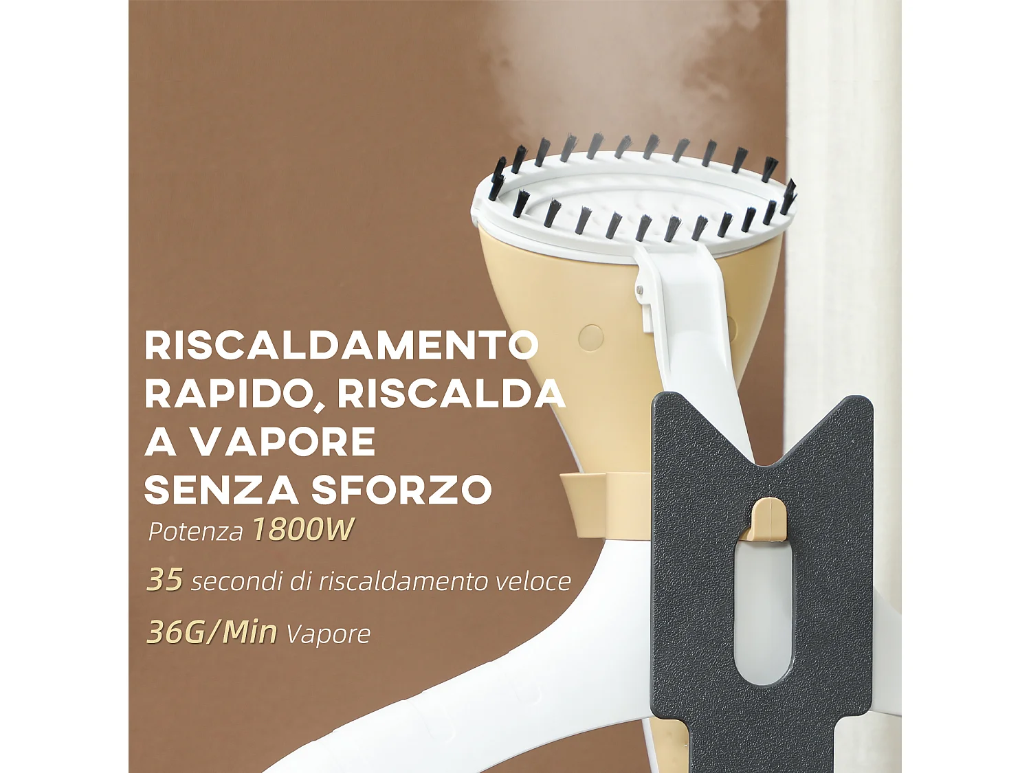 Ferro da stiro verticale a vapore 1800w con accessori inclusi