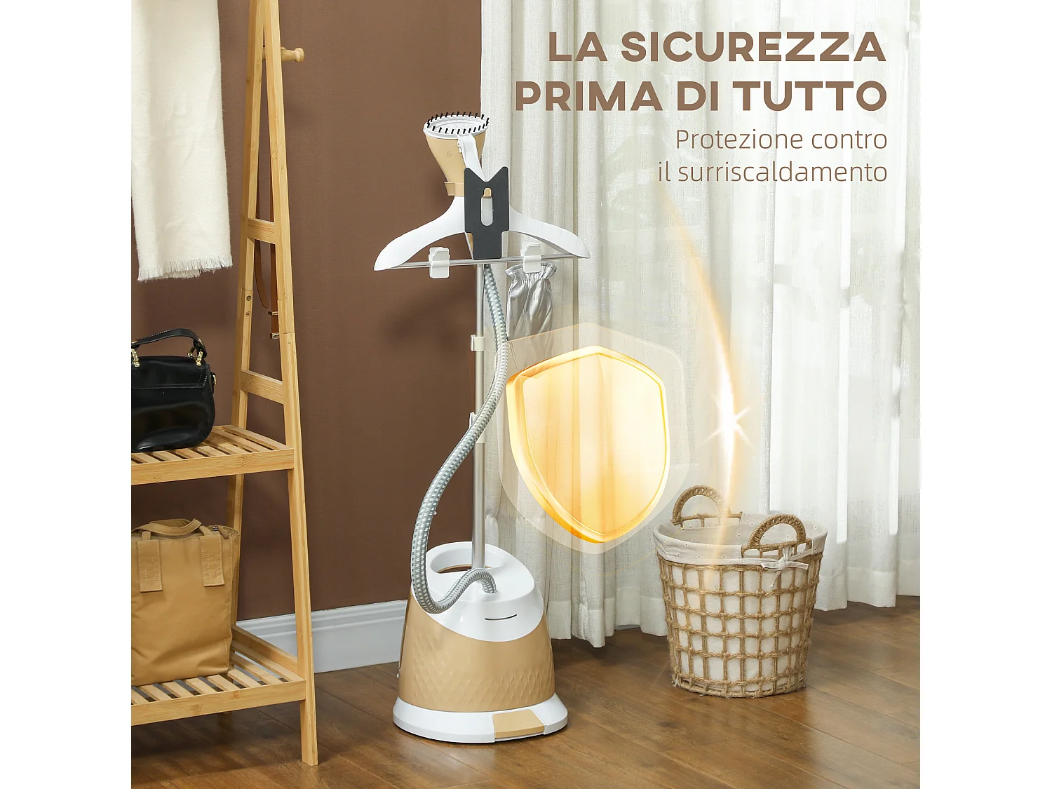 Ferro da stiro verticale a vapore 1800w con accessori inclusi