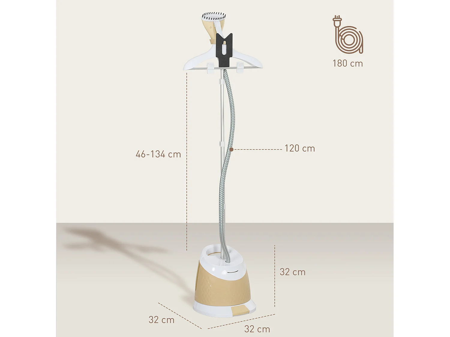 Ferro da stiro verticale a vapore 1800w con accessori inclusi