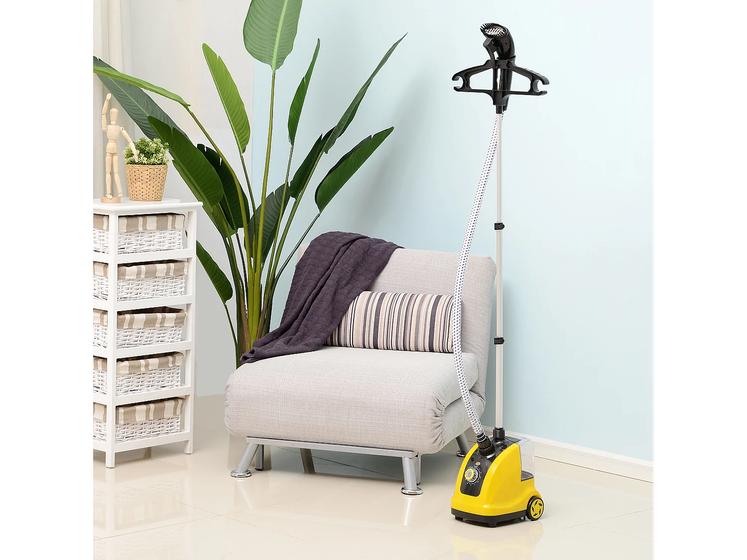 Ferro da stiro verticale stiratrice a vapore con rotelle potenza 1950W