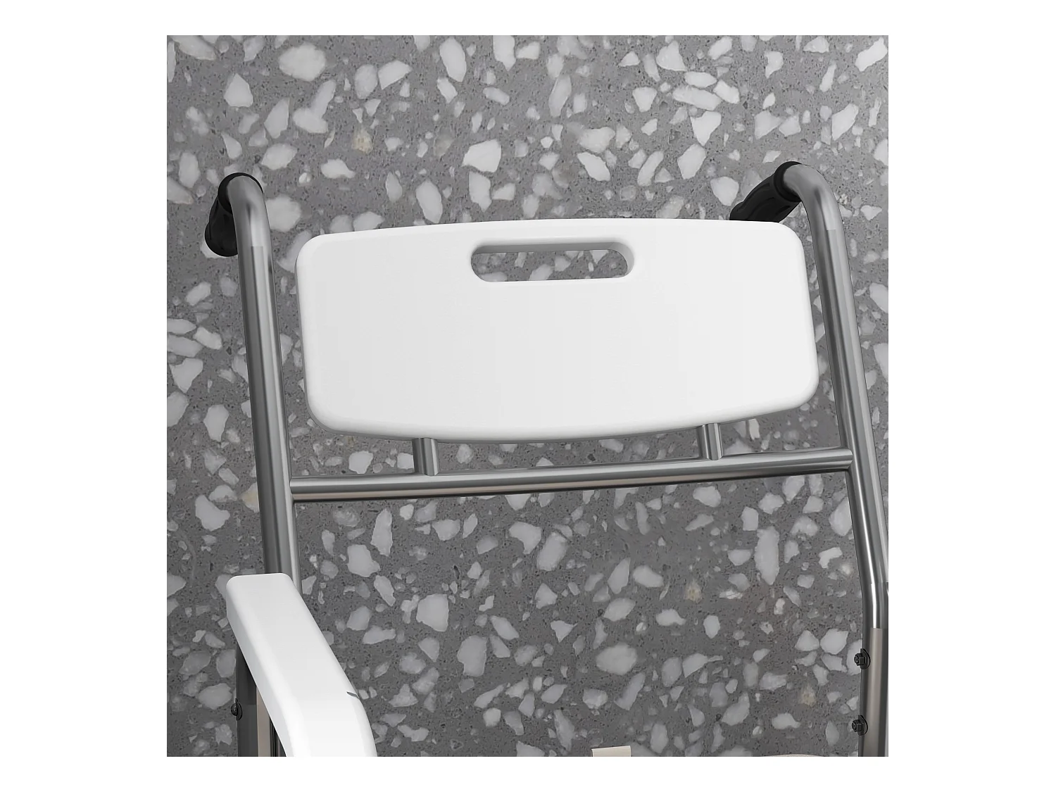 Sedia a rotelle impermeabile con wc  vaso rimovibile per anziani/disabili