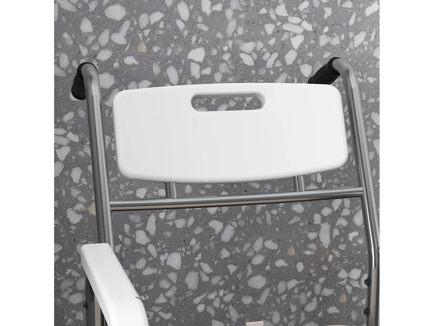 Sedia a rotelle impermeabile con wc  vaso rimovibile per anziani/disabili