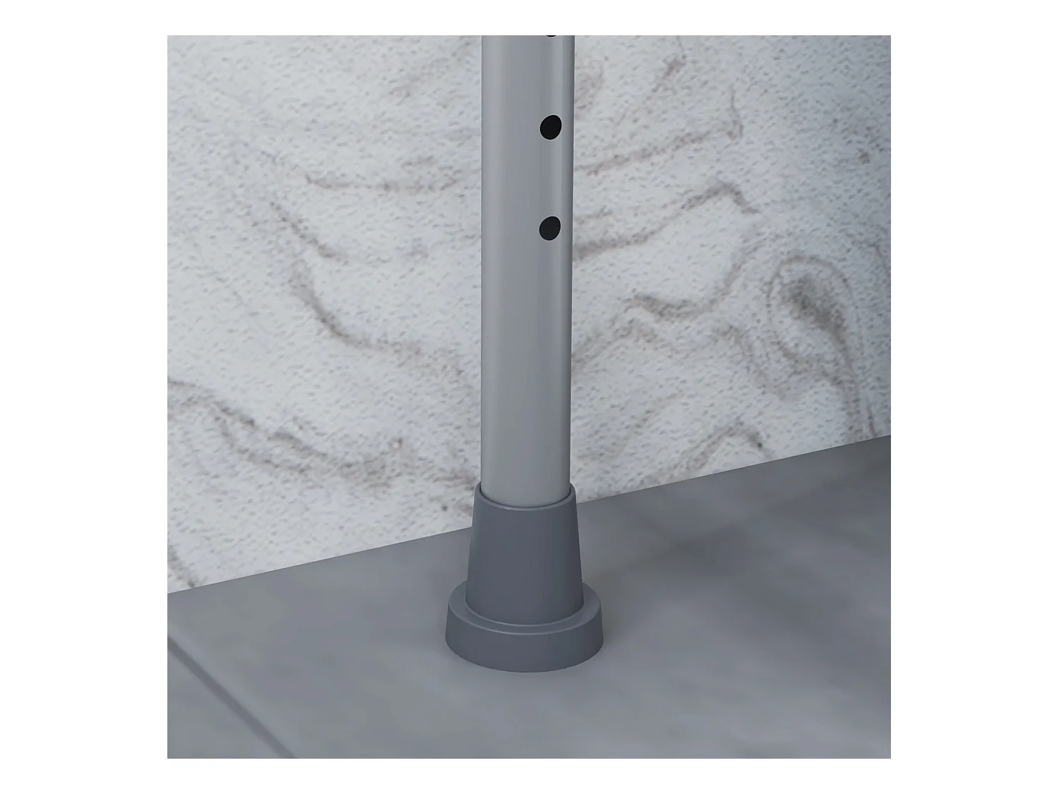 Sedia comoda wc per anziani e disabili con altezza regolabile grigio