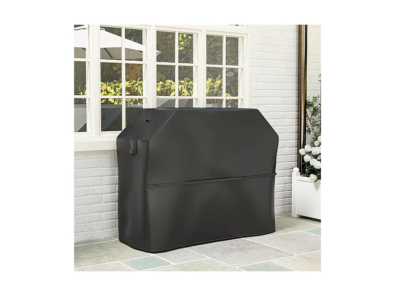 Housse de protection pour barbecue, résistante aux intempéries, 600D Oxford, noir (147x61x122 cm)