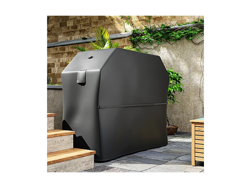 Housse de protection pour barbecue, résistante aux intempéries, 600D Oxford, noir (147x61x122 cm)