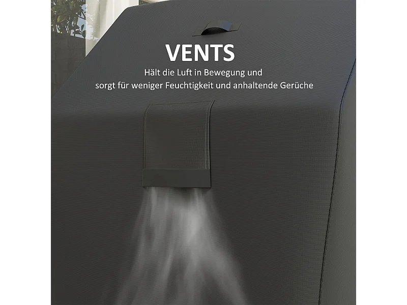 Copertura per barbecue, resistente alle intemperie, Oxford 600D, nera (147x61x122 cm)