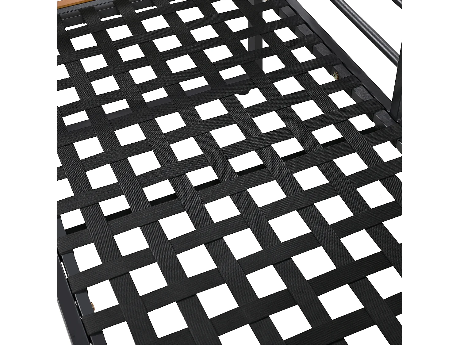 Tuinloungeset (5-6 personen), modern metalen meubilair met houten kasten, modulaire bank en salontafel, grijs en natuurlijk hout