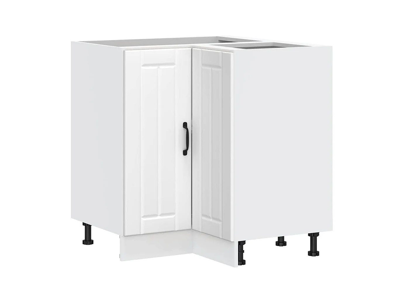 Mobile angolare da cucina in legno ingegnerizzato bianco Lucca