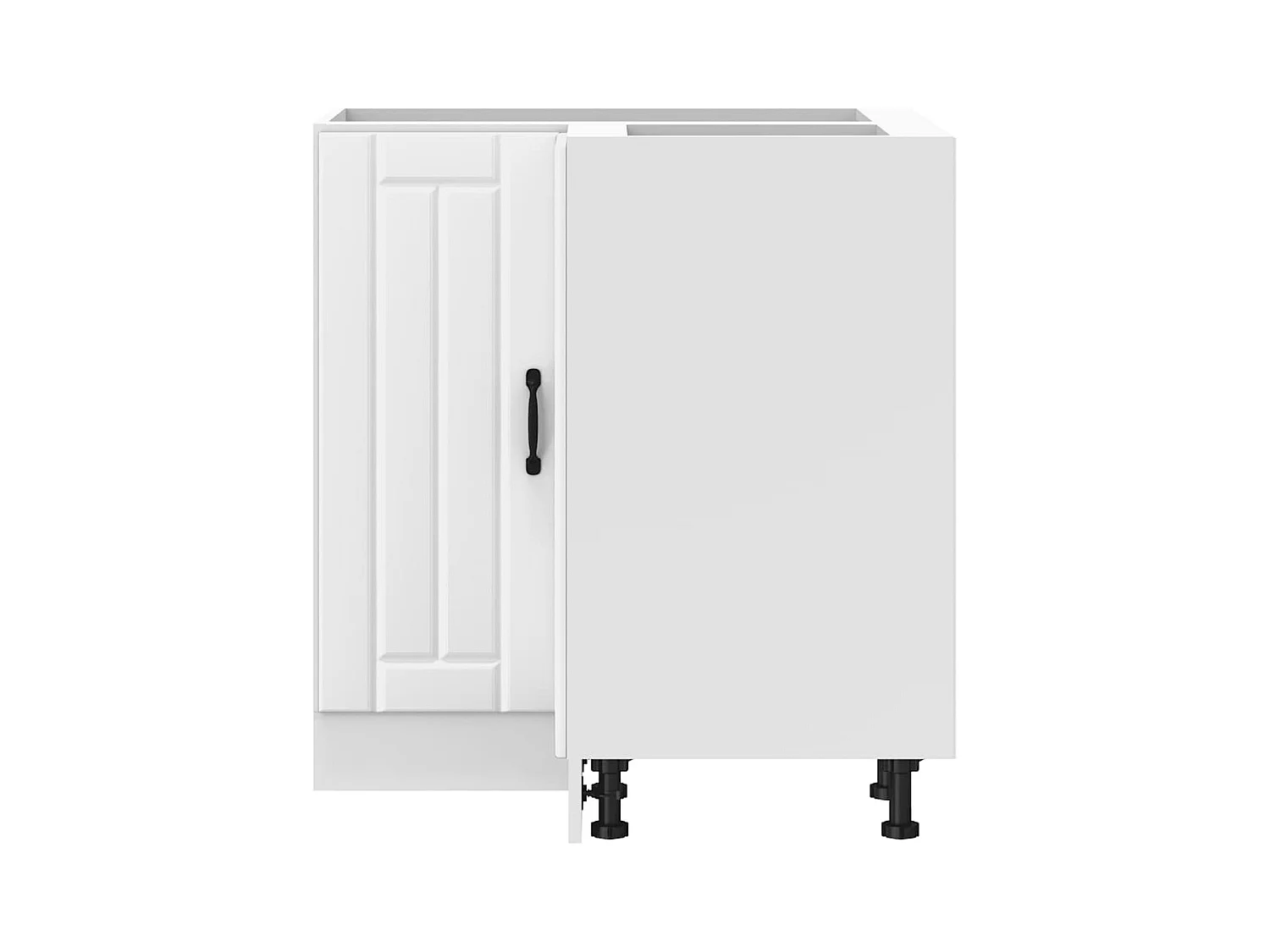 Mobile angolare da cucina in legno ingegnerizzato bianco Lucca