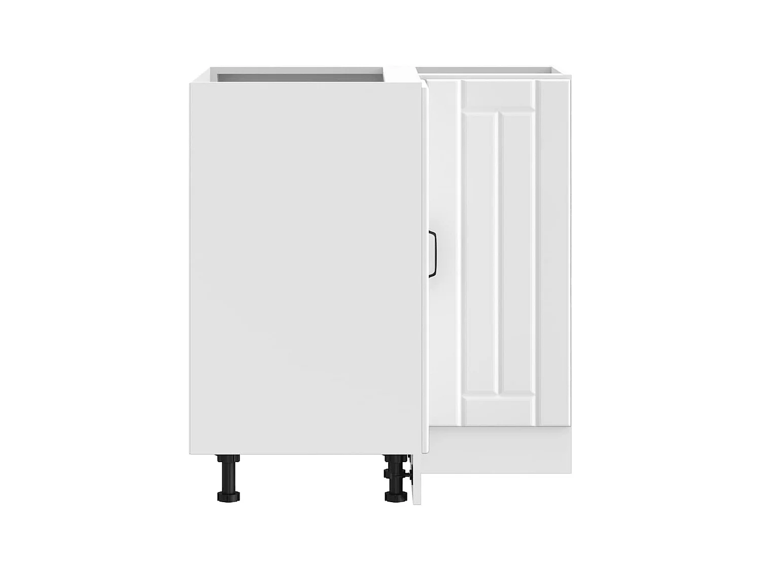 Mobile angolare da cucina in legno ingegnerizzato bianco Lucca