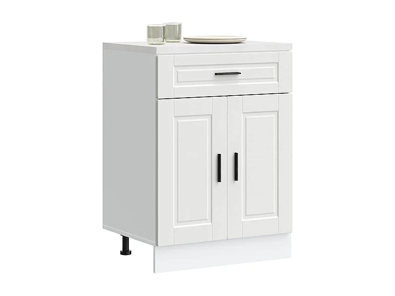 Armoire de cuisine blanc bois d'ingénierie