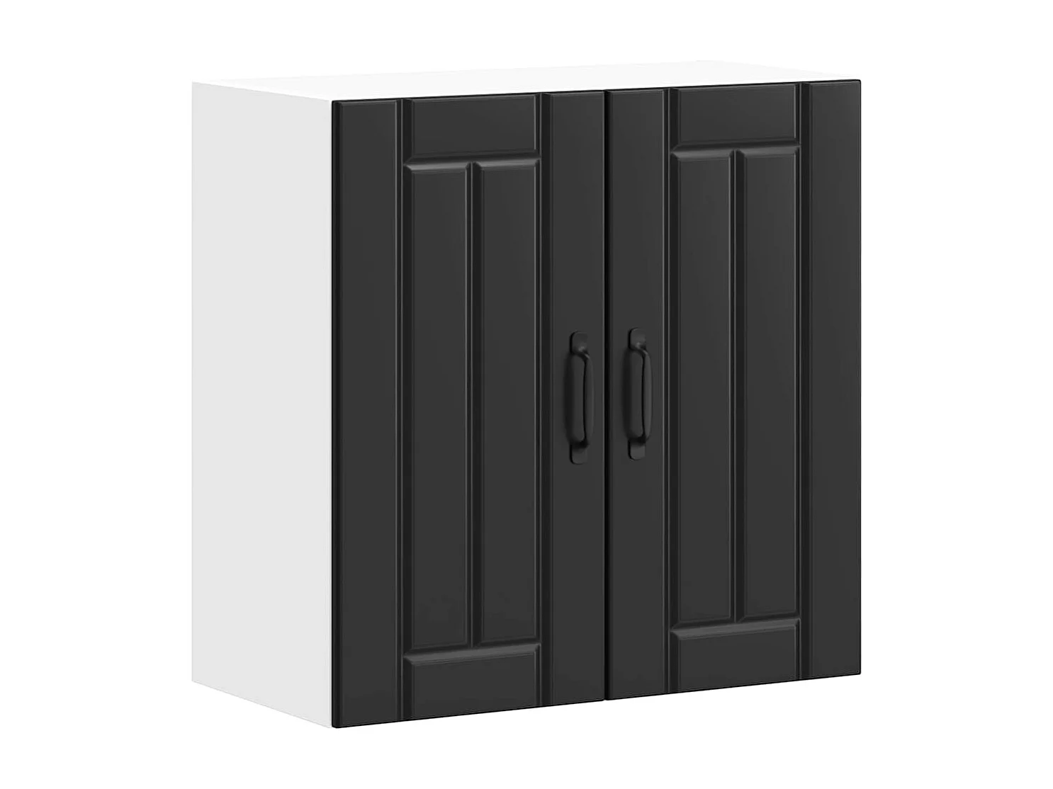 Armoire murale de cuisine noir bois d'ingénierie