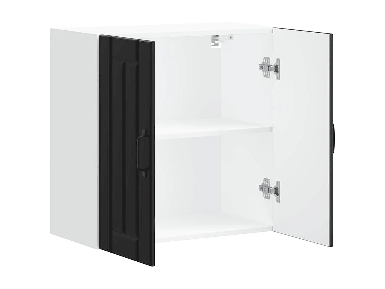 Armoire murale de cuisine noir bois d'ingénierie