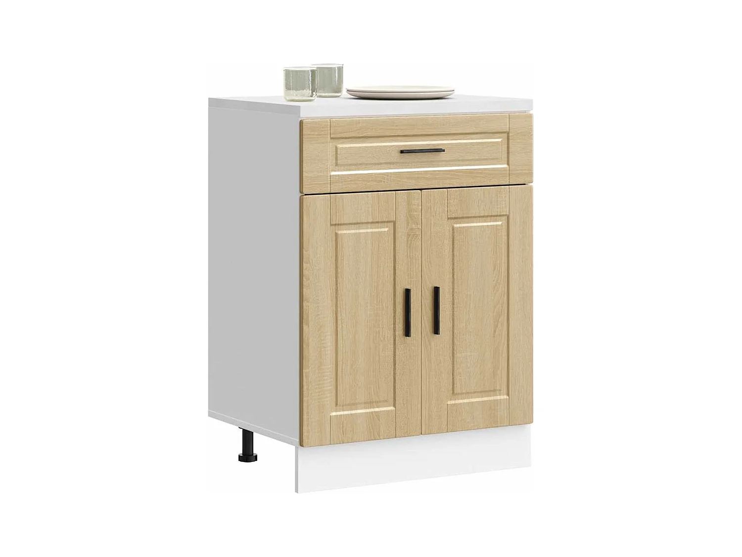 Armoire de cuisine chêne sonoma bois d'ingénierie