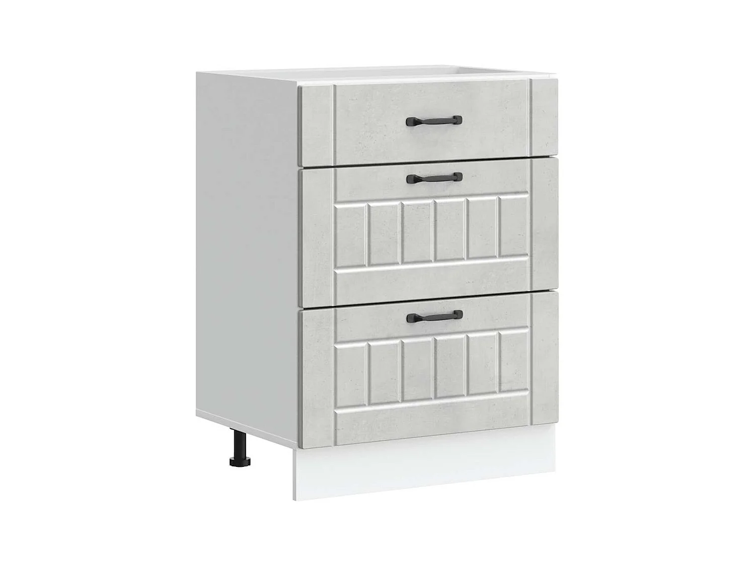 Armoire de cuisine gris béton bois ingénierie