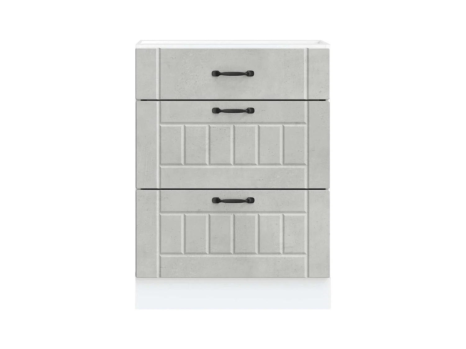 Armoire de cuisine gris béton bois ingénierie
