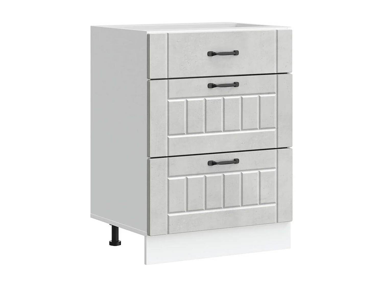 Armoire de cuisine gris béton bois ingénierie