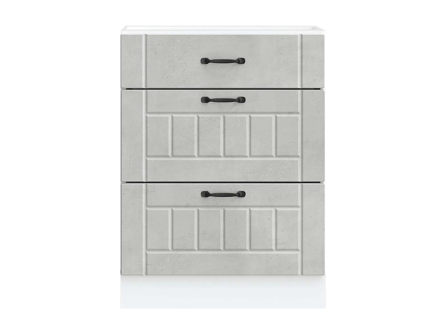 Armoire de cuisine gris béton bois ingénierie