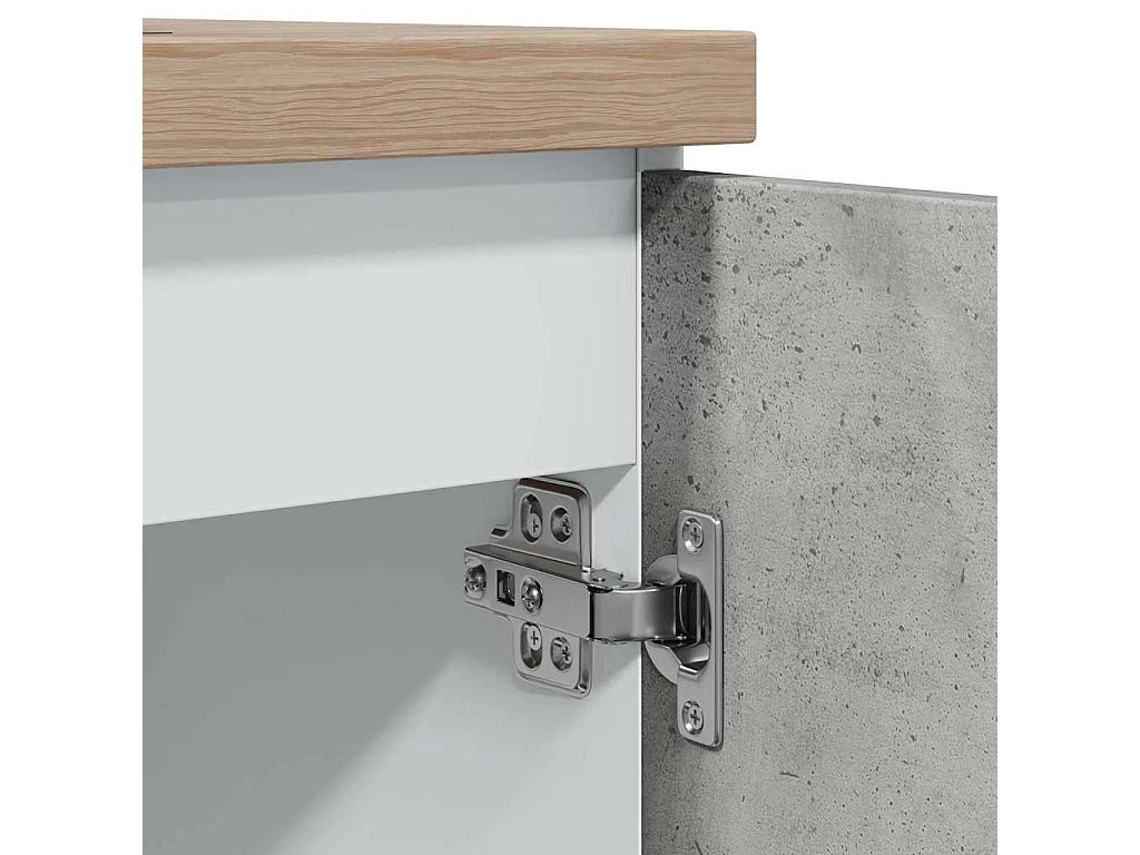 Mobiletto lavabo da appoggio grigio cemento 80x46x81,5 cm