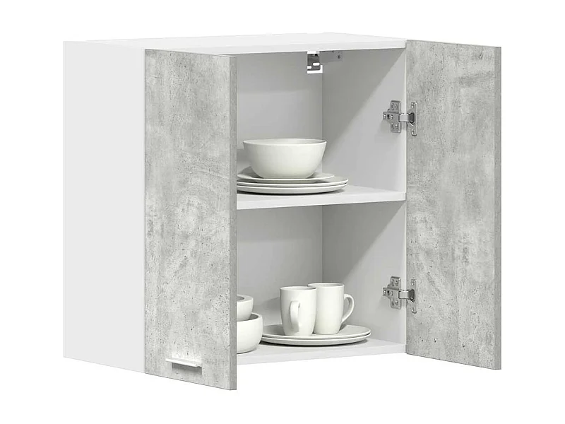 Betongrijze keukenwandkast 60x31x60 cm bewerkt hout