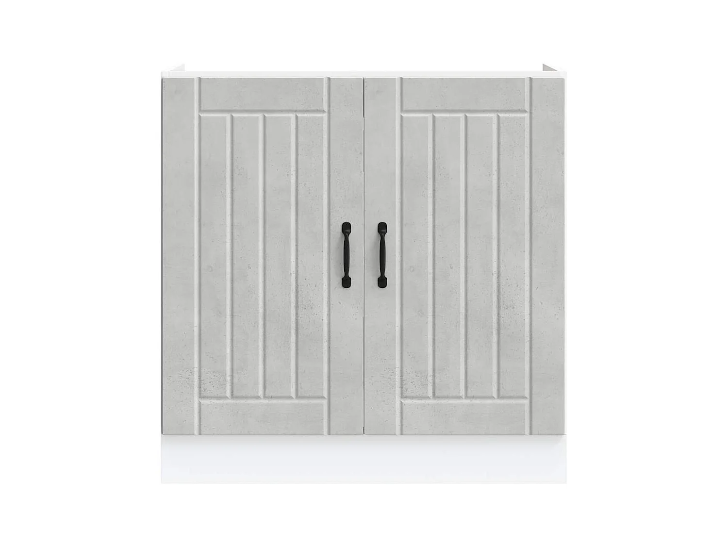 Mobile lavabo base in legno ingegnerizzato grigio cemento Lucca