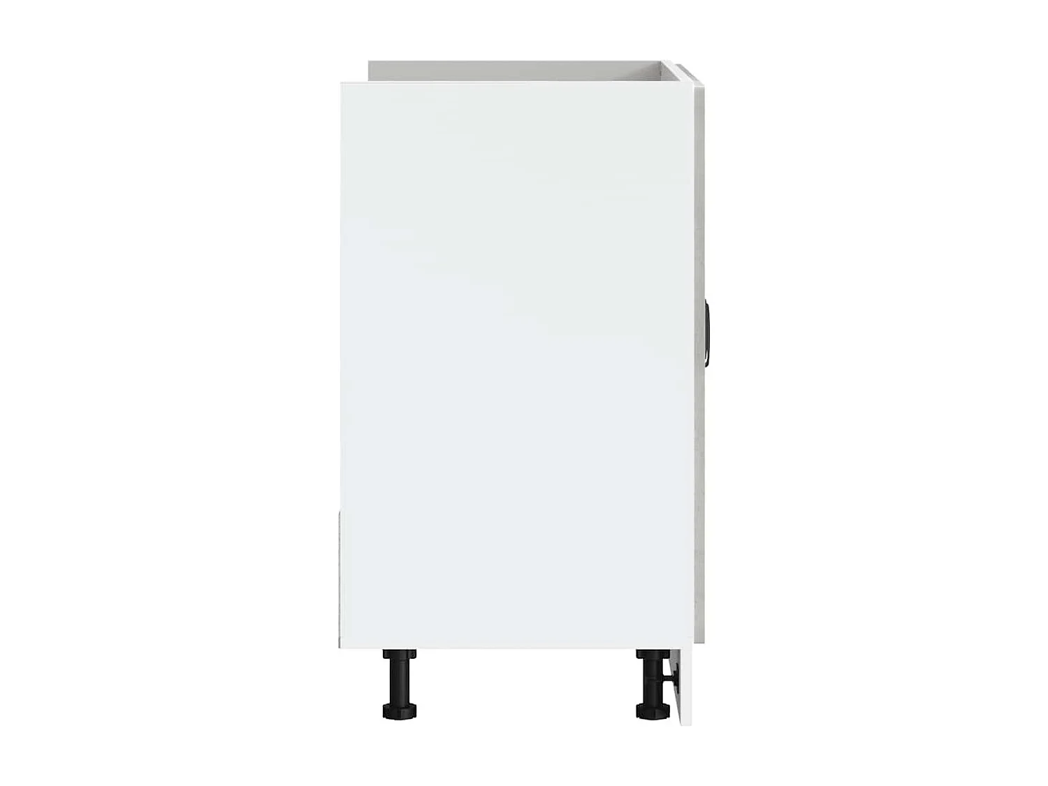 betongrijs bewerkte houten wastafelonderkast