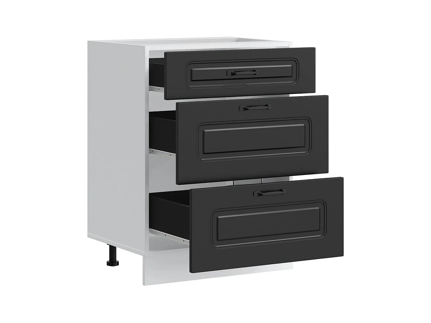 Kalmar schwarzer Küchenschrank aus Holzwerkstoff