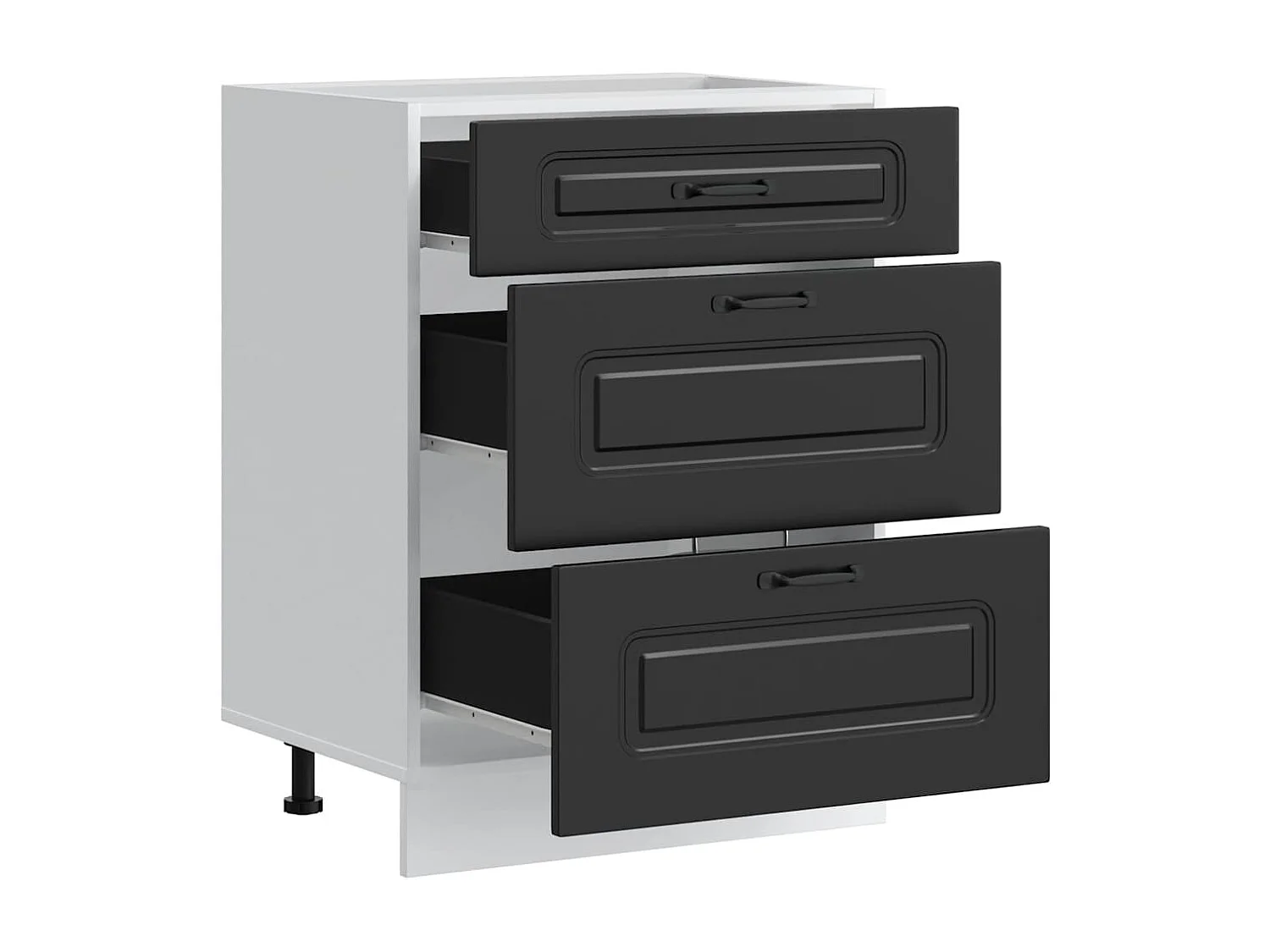 Mobile da cucina in legno ingegnerizzato nero