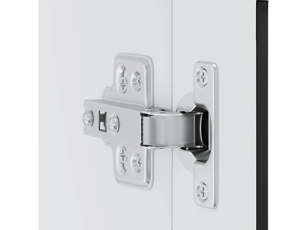 Küchenwandschrank mit schwarzen Glastüren