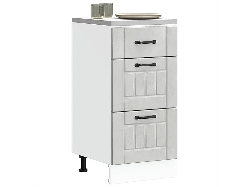 Mobile da cucina in legno ingegnerizzato grigio cemento Lucca