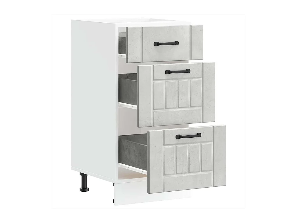 Mobile da cucina in legno ingegnerizzato grigio cemento Lucca