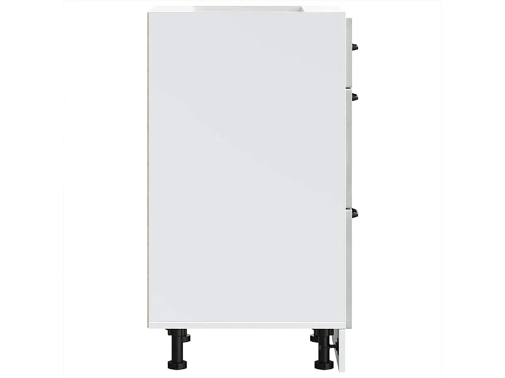 Armoire de cuisine gris béton bois ingénierie