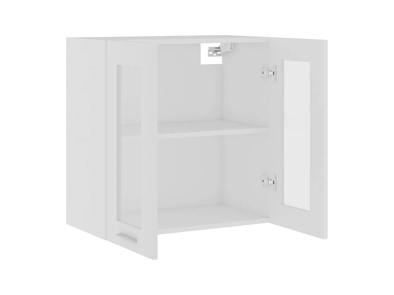 Witte Hangende Glazen Kast 60x31x60 cm