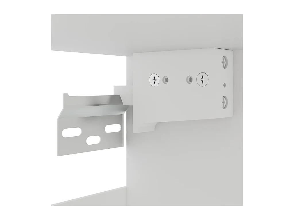 Witte Hangende Glazen Kast 60x31x60 cm