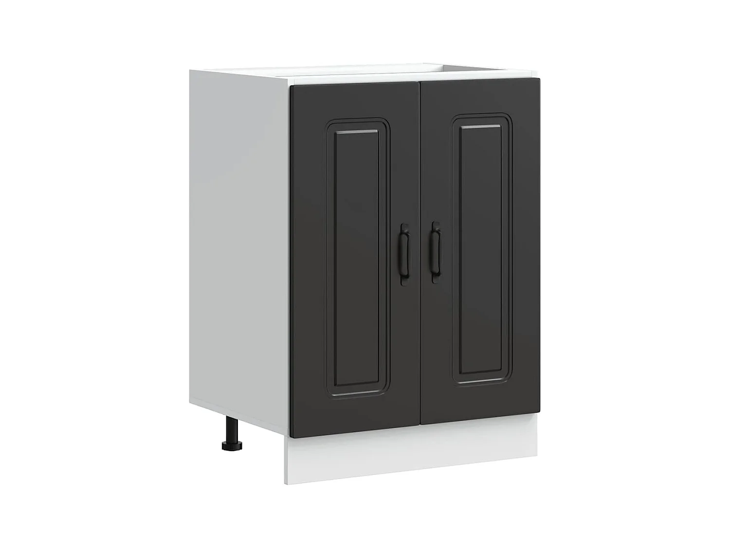 Mobile lavabo nero 60x46x81,5 cm in legno ingegnerizzato