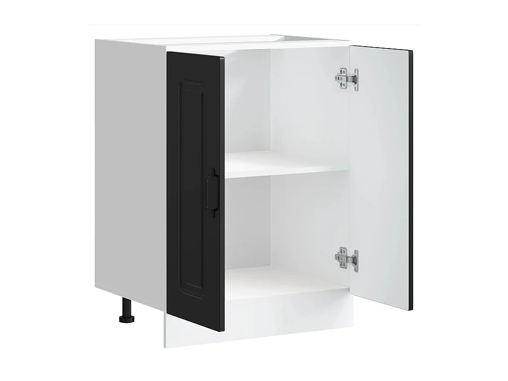 Mobile lavabo nero 60x46x81,5 cm in legno ingegnerizzato