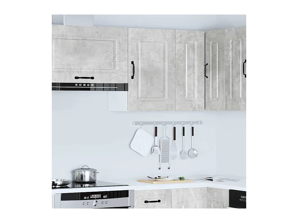 Mobile da cucina in legno ingegnerizzato grigio cemento