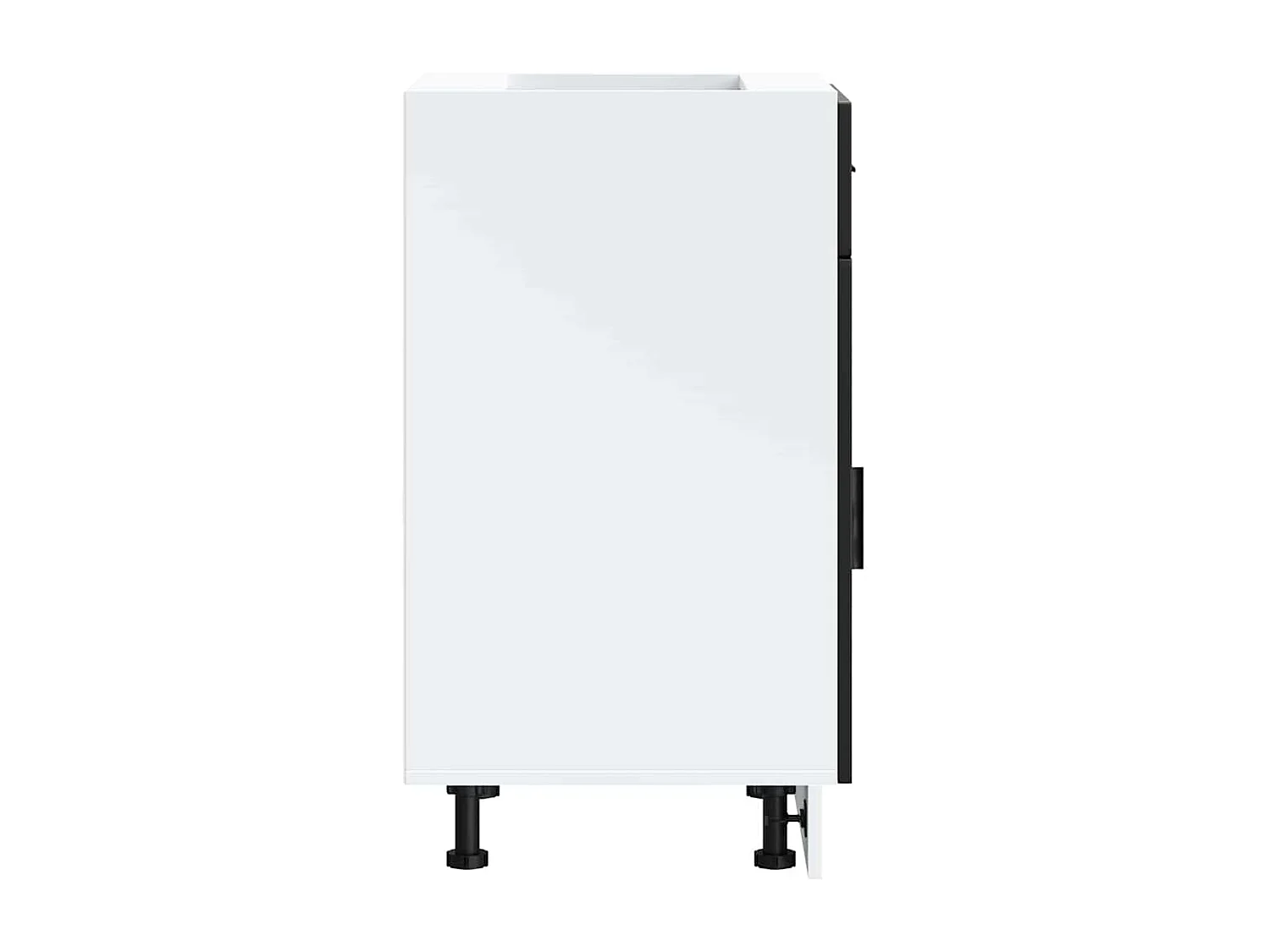 zwarte bewerkte houten keukenkast