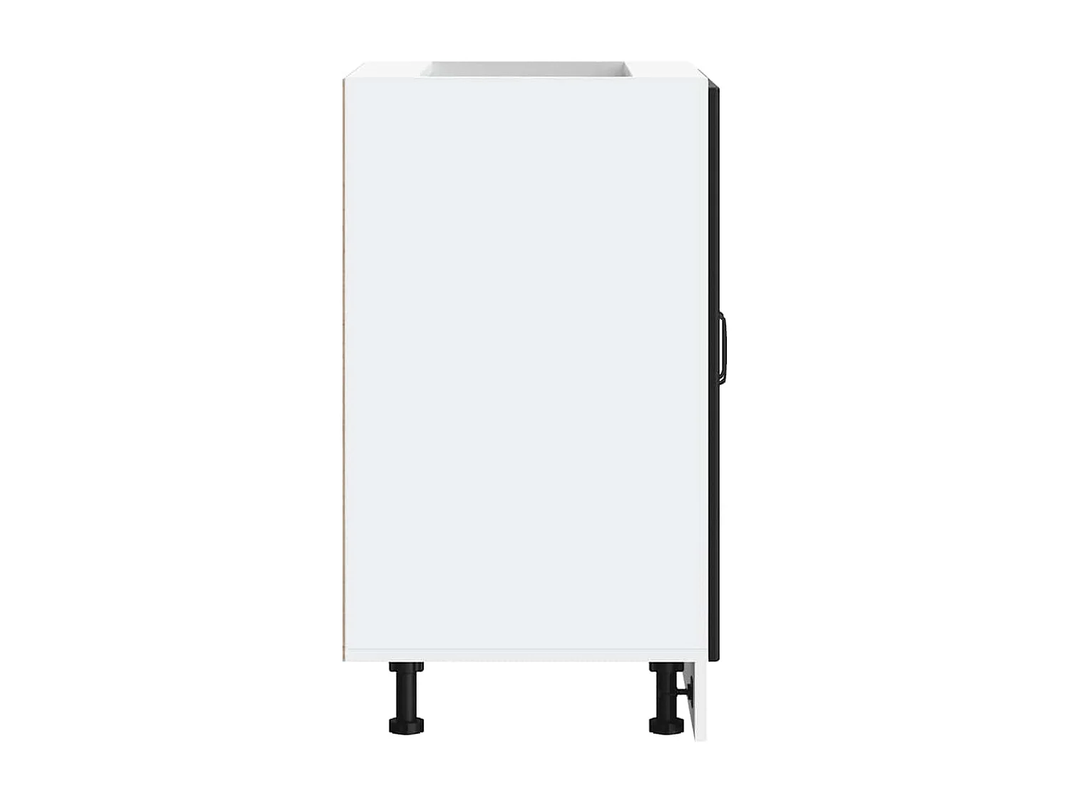 Meuble de base de lavabo noir bois d'ingénierie