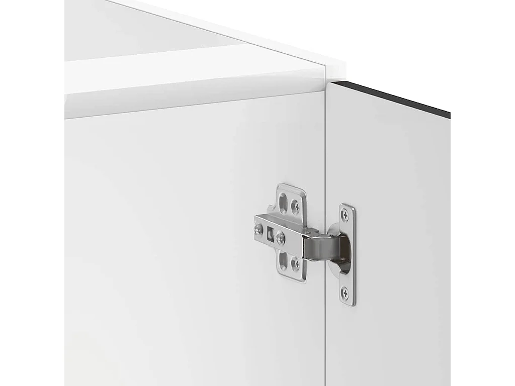 Meuble de base de lavabo noir bois d'ingénierie