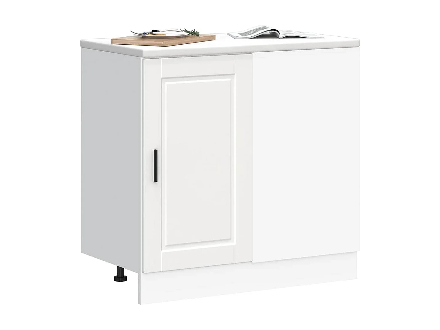 Mueble de cocina de madera de ingeniería blanca Porto