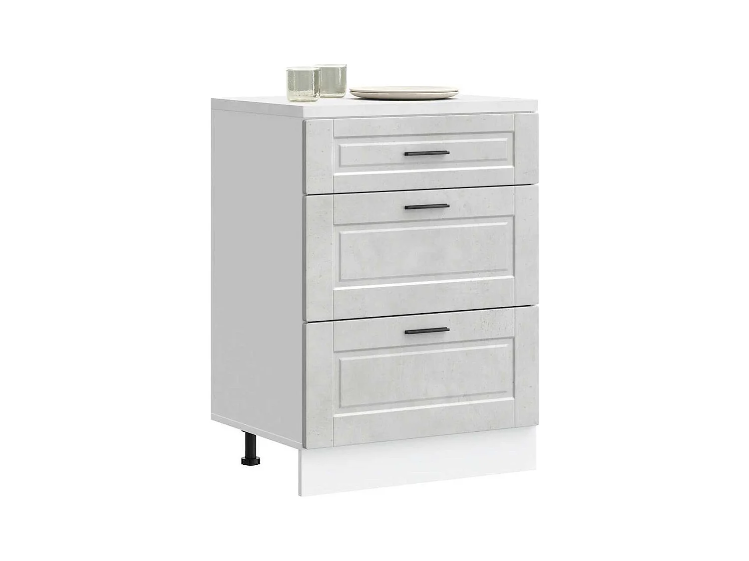 Mobile da cucina in legno ingegnerizzato grigio cemento Porto