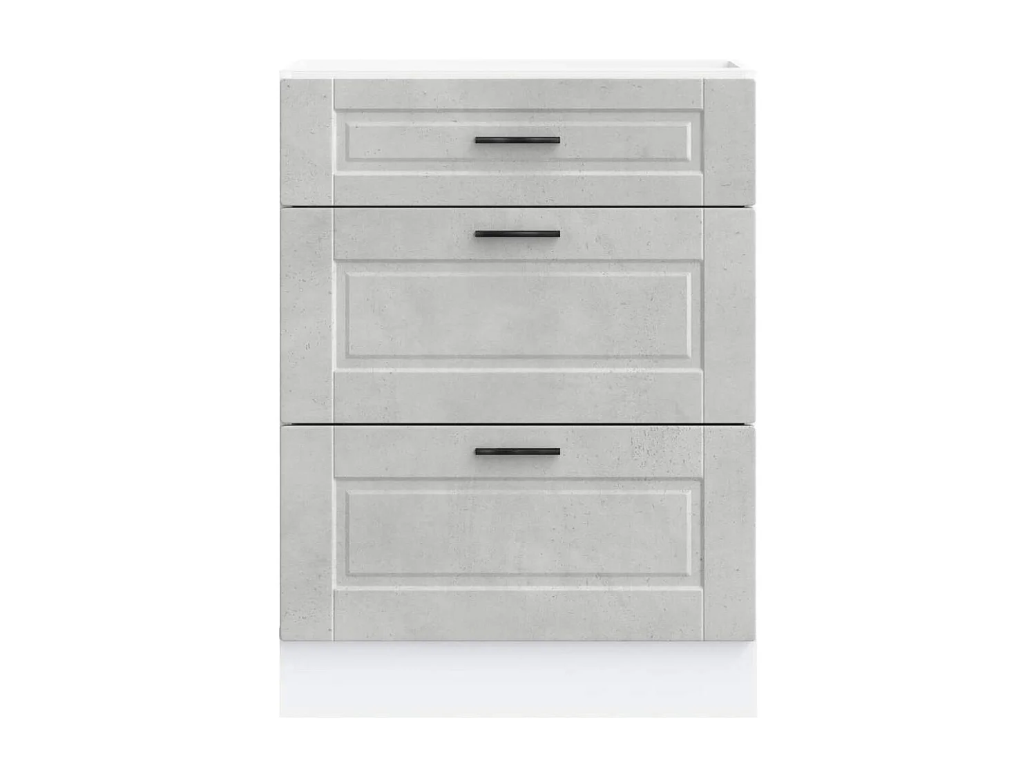 Gabinete de cocina de madera de ingeniería gris hormigón Porto