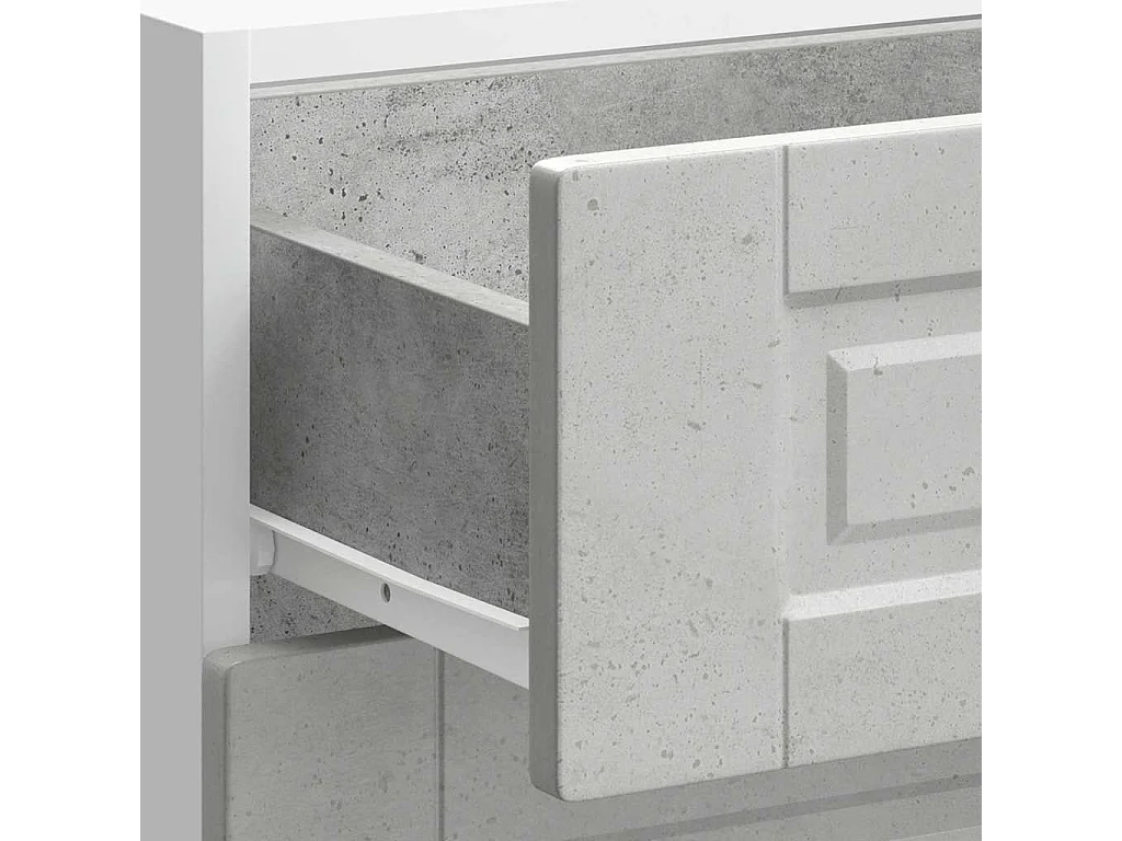 Gabinete de cocina de madera de ingeniería gris hormigón Porto