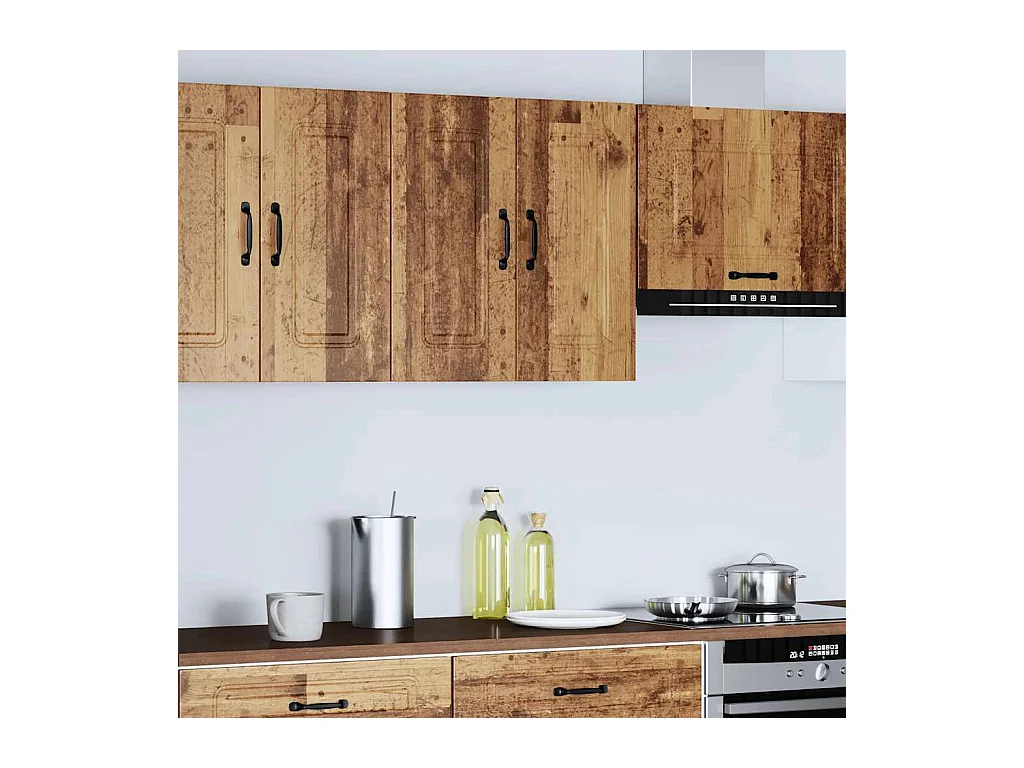 Pensile da cucina in legno vecchio, legno ingegnerizzato