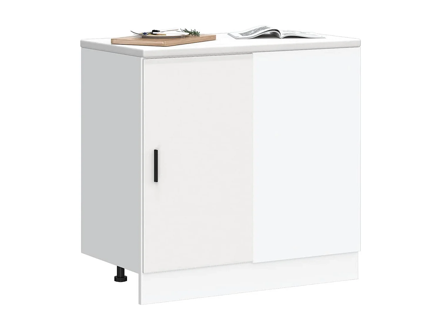 Meuble bas de cuisine blanc bois d'ingénierie