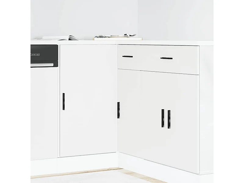 Meuble bas de cuisine blanc bois d'ingénierie